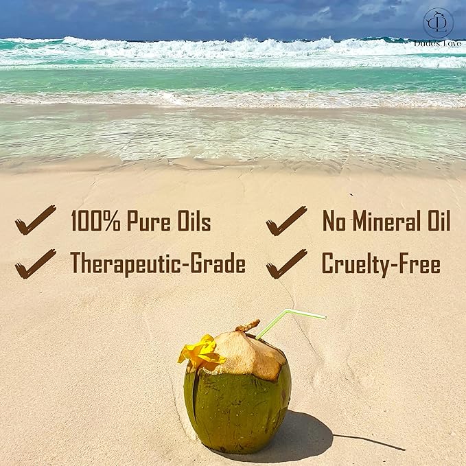 Vanilla Coconut Body Massage Oil | with Vitamin E & Jojoba Oil | Deep Hydration for Dry Skin | Non-Greasy, Fast-Absorbing Formula | 8.45 fl oz (250ml)