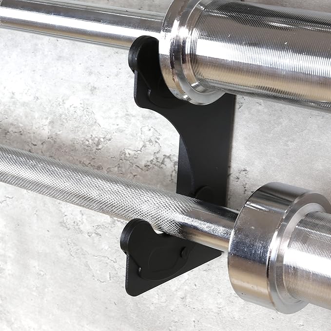 Barbell Rack Barbell Holder Wall Mount Barbell Storage Holder Olympic Bar Hanger for Home, Commercial, Garage Gym