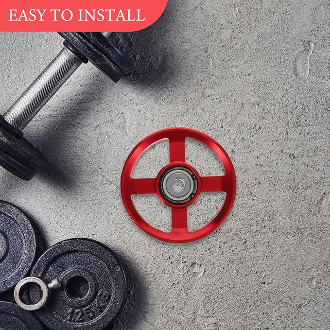 Hemoton Fitness Pulley Wheel Aluminum Alloy Metal Home Gym Pulley for Strength Training Equipment Attachment Cable Workout