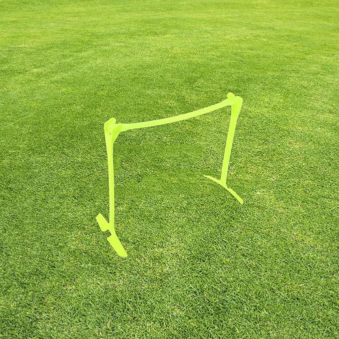 Adjustable Height Soccer Training Hurdle, Foldable Plastic Agility Hurdles for Football Speed and Agility Drills, Green Football Training Equipment