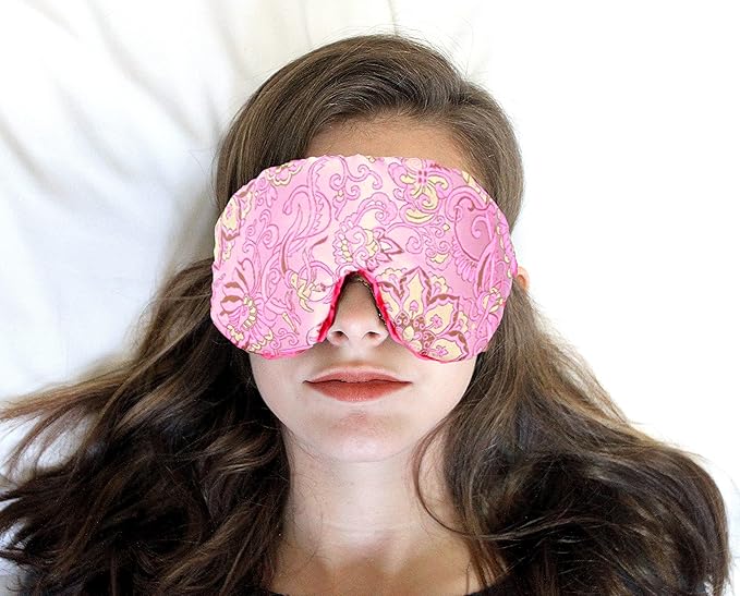 Opulence Weighted Yoga Eye Mask – Handmade Relaxation Pillow for Meditation & Savasana – Lavender Scented or Unscented, Flaxseed Filled, Satin & Velvet with Adjustable Strap