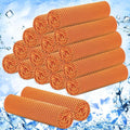 Hosuly 12 Pieces Cooling Towels for Hot Weather Soft Breathable Cold Towel Yoga Towels for Sweat, Sports, Workout, Fitness, Gym, Running, Travel Camping, 12 x 40 Inch (Orange)