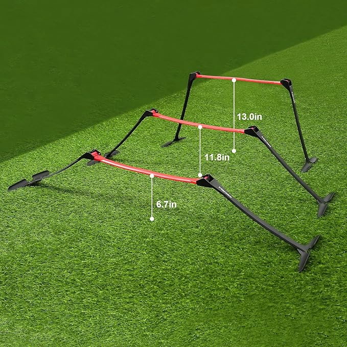 Premium Adjustable and Collapsible Hurdle and Agility Ladder Set for Athletes, Super Portable and Lightweight, with Carrying Bag