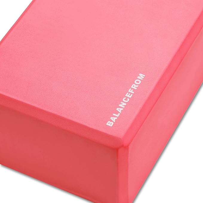 Fitvids Set of 2 High Density Yoga Blocks, 9"x6"x4" Each, Pair, Multiple Colors