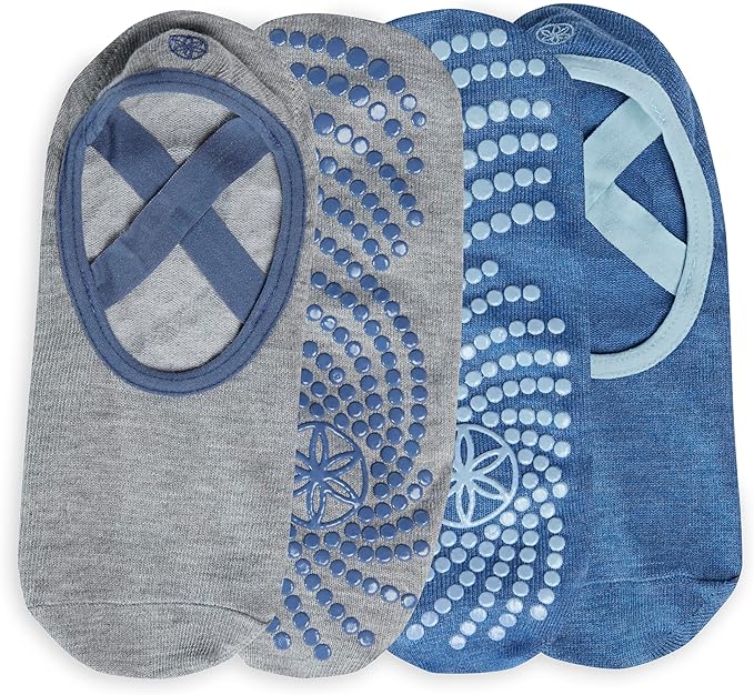 Gaiam Grippy Studio Yoga Socks for Extra Grip in Standard or Hot Yoga