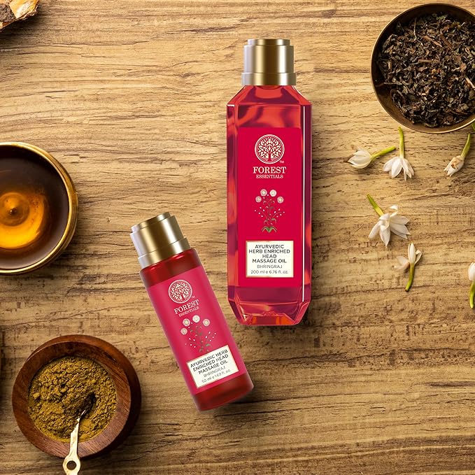 Forest Essentials Ayurvedic Herb Enriched Head Massage Oil - Bhring Raj 200ml Free Expedited Shipping!