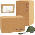 Y O Gayo Premium Cork Yoga Blocks – Durable & Sturdy Natural Cork Yoga Blocks for Stability, Balance, Alignment, Stretching, and Support in Yoga & Pilates