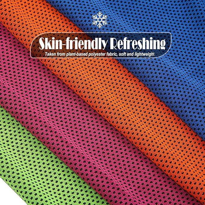 Pack of 20 Cooling Towel 40x12'' Ice Towel for Neck and Face Microfiber Chilly with Bag Breathable Yoga Gym Stay Cool Towels Sweat Rag for Workout Running Camping Pilates Beach, Red