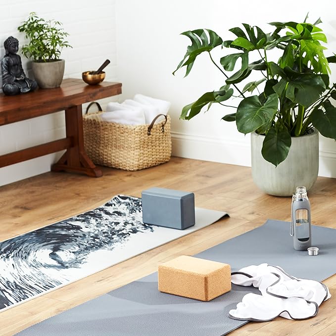 Manduka Yoga Block - Fine-Grain Cork Block, Yoga Equipment, Home Gym Accessory, Pilates Tool, Lightweight for Travel, Extra Firm Workout Accessory with Comfortable Edges