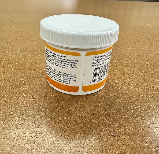 Deep Tissue Therapy 4 Fl oz Massage Cream, Professional, Massage Therapy, Unscented, Natural Ingredients, Skin Hydrating, Moisturizing, Muscle Relief, for Bruising, Recovery, Soothing