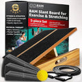 BAM Athletica Slant Boards for Exercise – Adjustable Wooden Calf Stretcher Incline Board for Calf Stretching, Squats, Physical Therapy, Plantar Fasciitis, Knee, Foot & Ankle Rehab, Velour Slant Board