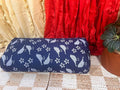Yoga Pillow Cover with Carry Bag, Rectangular Meditation Pillow, 100% Cotton for Restorative Yoga,Blue