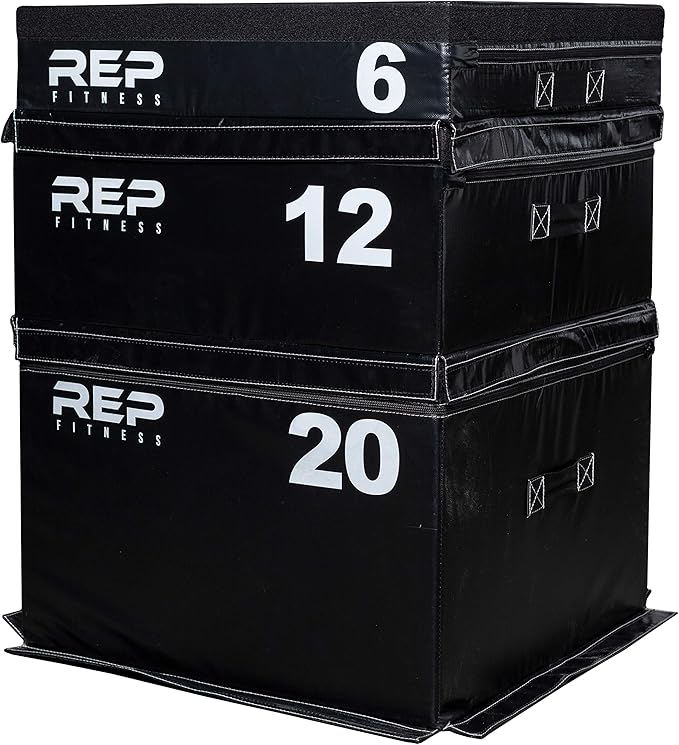 REP Fitness Stackable Soft Foam Plyo Box Set, Adjustable Plyometric Jump Box for Home Gym Workouts, Plyometric Jumping Platform for Exercise, Step Training, HIIT & CrossFit