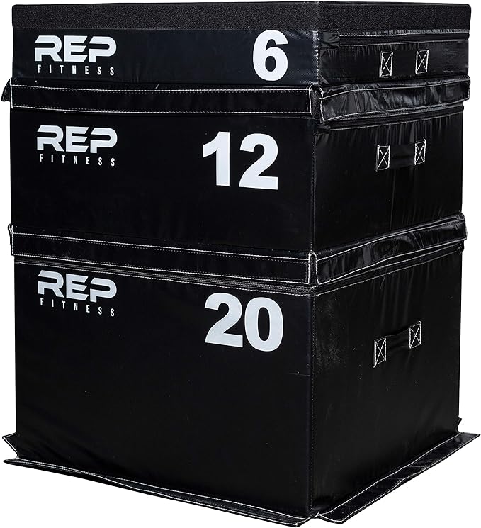 REP Fitness Stackable Soft Foam Plyo Box Set, Adjustable Plyometric Jump Box for Home Gym Workouts, Plyometric Jumping Platform for Exercise, Step Training, HIIT & CrossFit
