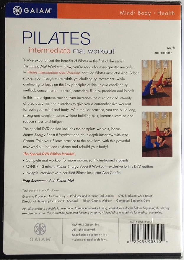 PILATES INTERMEDIATE:MAT WORKOUT