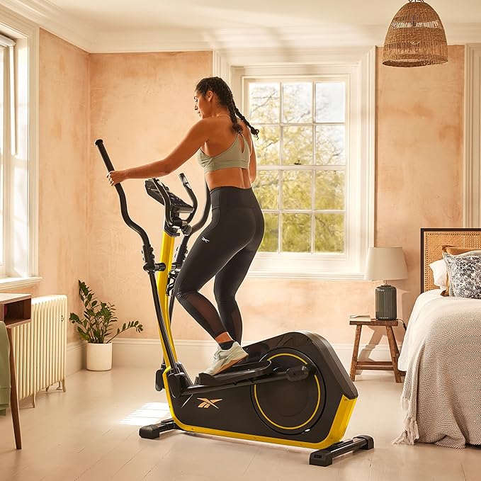 Reebok FR20 Home Elliptical Cross Trainer, Black, Cardio Exercise, 8 Resistance Levels, 264 lb. Capacity, Plus 60 Day Free Kinomap Membership