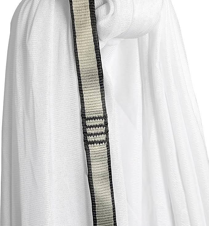 Kojem Aerial Silk Fabric Yoga Swing Kit For Fitness Yoga Inversions Flexibility Core Strength Dance White Nylon Fabric 6.6/13.1 Yards