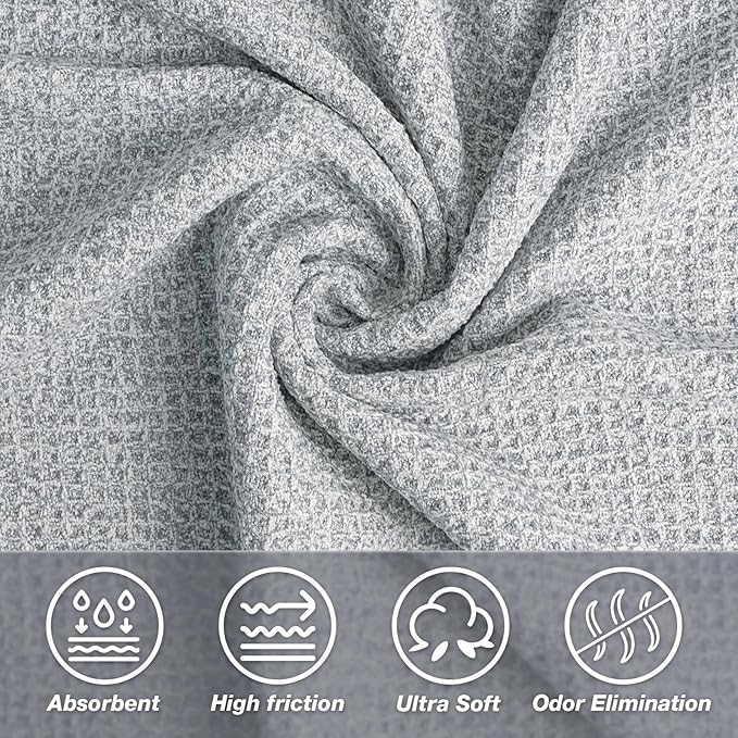 Hot Yoga Towel,Microfiber Yoga Mat Towels Non Slip for Hot Yoga Absorbent Microfiber Sweat Anti-Slip Cover,Bikram,Pilates,Exercise,Fitness 28 inch X 72 inch Grey 2 Pack