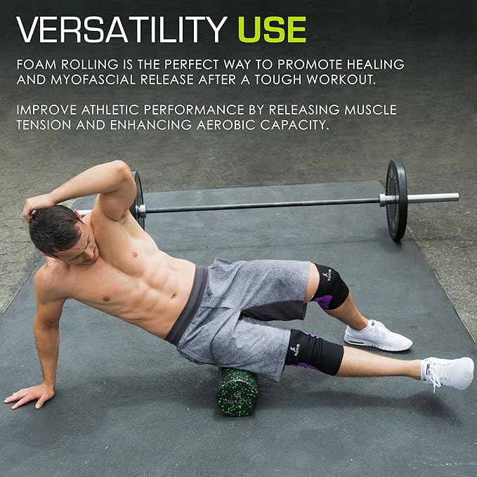 ProsourceFit High Density Foam Rollers Long, Firm Full Body Athletic Massage Tool for Back Stretching, Yoga, Pilates, Post Workout Muscle Recuperation