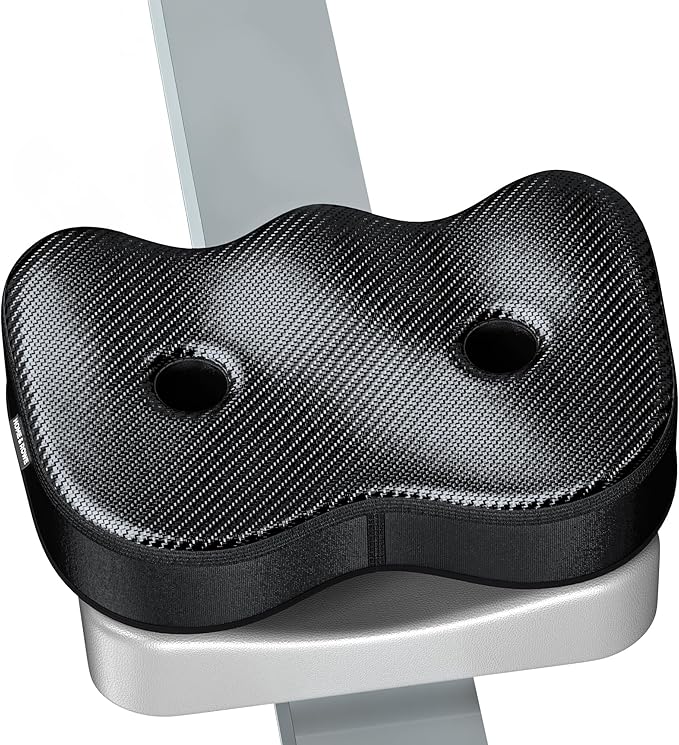 Rowing Machine Seat Cushion Compatible with Concept 2 Rower - Seat Pad for Comfort & Support - Also Fits Hydrow, Peloton & More - Rowing Accessories