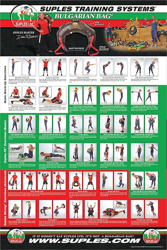 Suples Bulgarian Bag®-Model Strong, Vinyl, Made, Including The Instructional Video Link from The Inventor Coach Ivan Ivanov (Wrestling, Fitness, Crossfit)