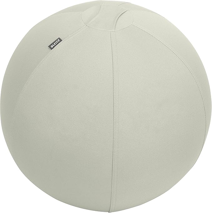 Leitz Sitzball für aktives Sitzen, Gymnastikball, Ergonomische Alternative, INKL. Stoffbezug, Handluftpumpe