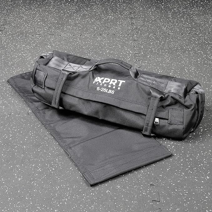 XPRT Fitness Workout Sandbag for Heavy Duty Workout Cross Training 7 Multi-positional Handles - Color Army Green/Black/Camo