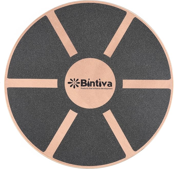 bintiva Wood Balance Board for Fitness Rehab Balance and Stability Training