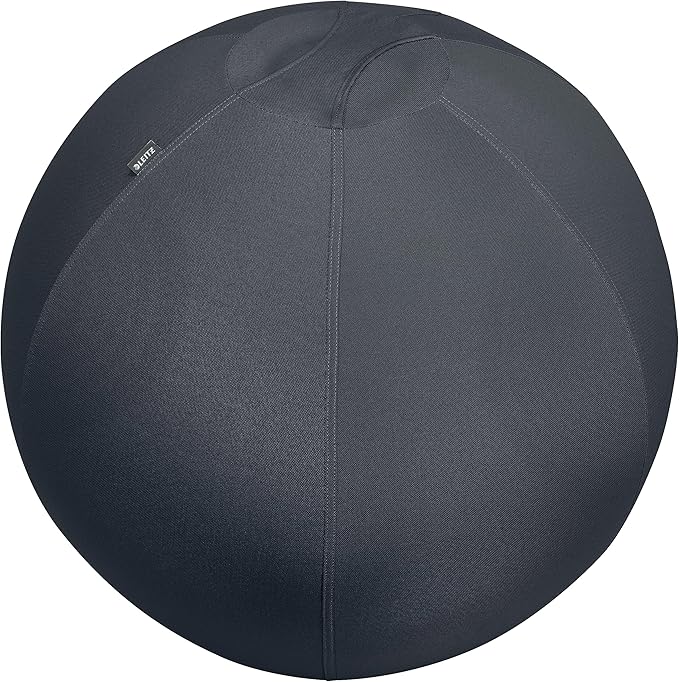 Leitz Sitzball für aktives Sitzen, Gymnastikball, Ergonomische Alternative, INKL. Stoffbezug, Handluftpumpe