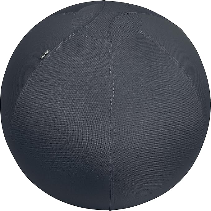 Leitz Sitzball für aktives Sitzen, Gymnastikball, Ergonomische Alternative, INKL. Stoffbezug, Handluftpumpe