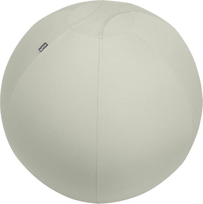 Leitz Sitzball für aktives Sitzen, Gymnastikball, Ergonomische Alternative, INKL. Stoffbezug, Handluftpumpe