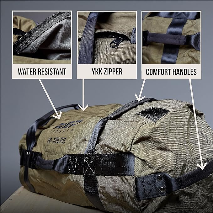 REP Fitness Sandbags - Heavy Duty Workout Sandbags for Training, Cross-Training Workouts, Fitness, Exercise and Military Conditioning - Multiple Sizes and Colors